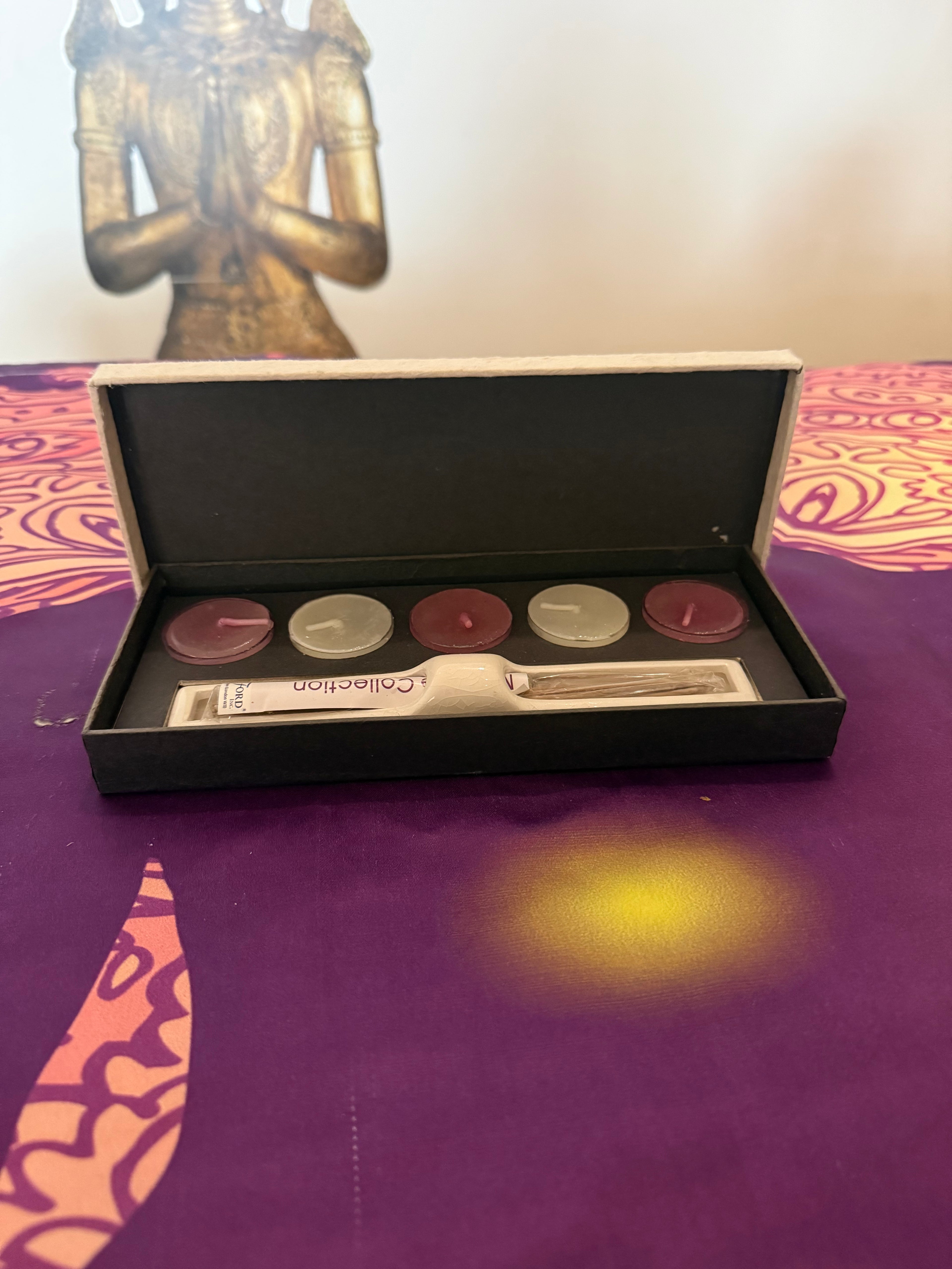 Lavendel Kerzen/Räucherstäbchen Set